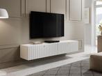 TV-Meubel mat wit 200 cm goudkleurige handgrepen, Overige materialen, Verzenden, 150 tot 200 cm, Nieuw
