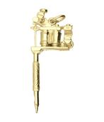 Gouden Tattoo machine XL kettinghanger, Verzenden, Nieuw