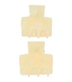 Haarspeld Klem Klein Recht Marmer 3cm Parelmoer Geel, Verzenden, Nieuw
