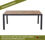 Siena Garden Silva Eettafel 180x100cm mat antraciet / Teak, Tuin en Terras, Tuintafels, Ophalen of Verzenden, Nieuw, Aluminium