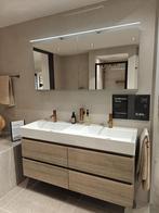 Badmeubel met 4 laden en spiegelkast + kranen koper - 13 PKW, Ophalen, Nieuw, 100 tot 150 cm