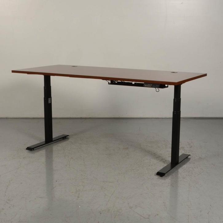 Elektrisch zit-sta bureau Decasmart -	Oxford Cherry blad -, Huis en Inrichting, Bureaus, Ophalen of Verzenden