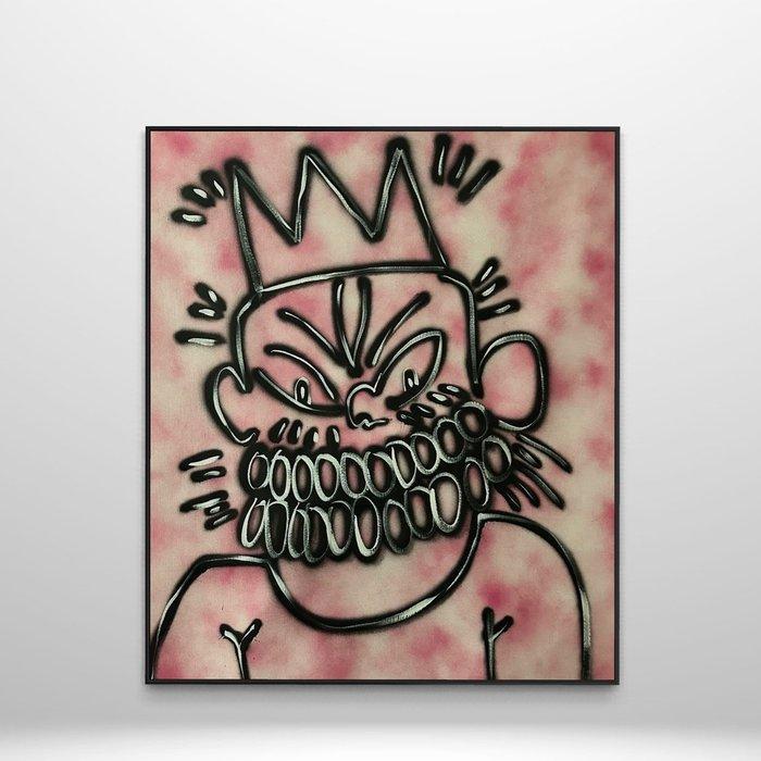 Timo Wedell - Basquiats Angry Sketch King - XL, Antiek en Kunst, Kunst | Schilderijen | Modern