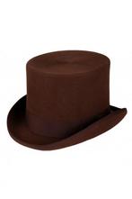 Luxe Hoge Hoed Bruin Hoog Model 61 100% Wol Heren Man Wolvil, Kleding | Heren, Hoeden en Petten, Ophalen of Verzenden, Nieuw