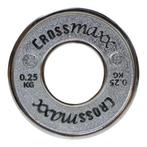 Crossmaxx® Calibrated plate - 0.25 kg - Zilver - Bumperplate, Nieuw, Verzenden