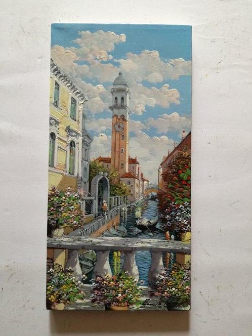 Ernesto Rispoli (1948) - Canale di Venezia, Antiek en Kunst, Kunst | Schilderijen | Klassiek