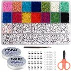 Fako Bijoux® - DIY Kralen Set DLX - Letterkralen & Glas Zaad, Hobby en Vrije tijd, Verzenden, Nieuw
