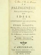 Charles Bonnet - La palingénésie philosophique ou Idées sur, Antiek en Kunst