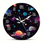 Klok Planeten - Ø 30 cm, Huis en Inrichting, Woonaccessoires | Klokken, Verzenden, Nieuw