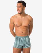 HEMA Korte herenboxers blokken - 3 stuks groen 2+1 gratis, Verzenden, Nieuw