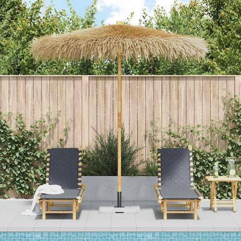 vidaXL Parasol van bamboe met dak van bananenbladeren 270 cm, Tuin en Terras, Parasols, Nieuw, Minder dan 1 meter, Verzenden