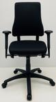 500x) BMA Axia bureaustoel, nieuwe stof, hoge rug, zwart, 4D
