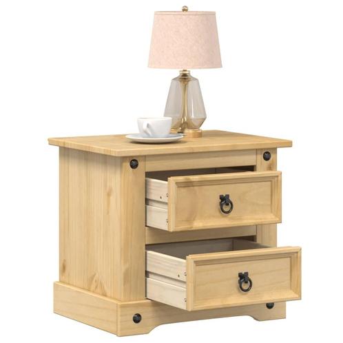 vidaXL Nachtkastje Corona 53x39x50 cm massief grenenhout, Huis en Inrichting, Slaapkamer | Nachtkastjes, Nieuw, Hout, Verzenden
