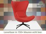Leren draaifauteuil Soul - Toledo Ferrari (felrood) -, Huis en Inrichting, Fauteuils, Bohemian, Modern, Scandinavisch, Nieuw, Ophalen of Verzenden