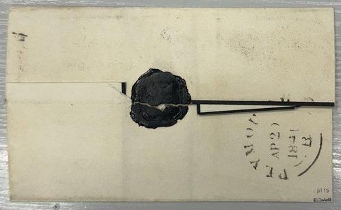 Groot-Brittannië - Prachtige Penny Black op brief van 20, Postzegels en Munten, Postzegels | Europa | UK