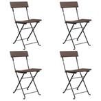Bistrostoelen Inklapbaar Bruin - Retourdeal: Terras & Balkon, Tuin en Terras, Tuinstoelen, Ophalen of Verzenden, Nieuw, Rotan