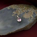 Platina hanger met roze amethist (Alle Gouden sieraden), Ophalen of Verzenden, Gebruikt, Goud, Overige merken