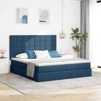 vidaXL Opslag bed met matras met opslag Blauw 200 x 200 cm, Huis en Inrichting, Slaapkamer | Bedden, Verzenden, Nieuw, Blauw, Overige materialen