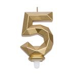 Cijferkaars Geo Goud #5, Hobby en Vrije tijd, Taarten en Cupcakes maken, Verzenden, Nieuw