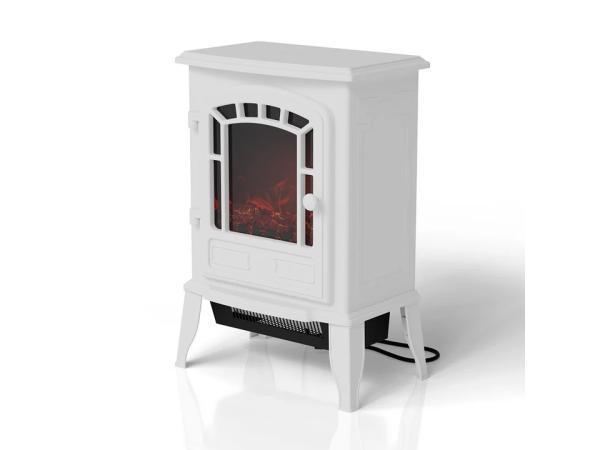 Veiling - Elektrische haard - Incl. Vlameffect - Wit, Huis en Inrichting, Haarden