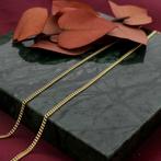 Gouden gourmet schakel ketting | 49,5 cm (schakelketting), Ophalen of Verzenden, Gebruikt, Overige kleuren, Goud