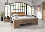 Tweepersoonsbed Monaco - Eiken hout 180x200 cm, Huis en Inrichting, Slaapkamer | Bedden, Nieuw, 180 cm, Verzenden, 200 cm