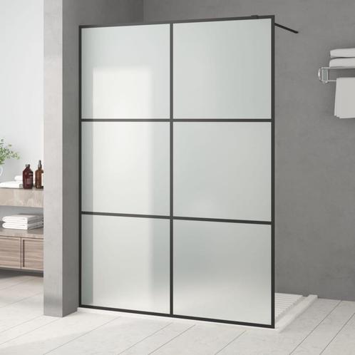 vidaXL Inloopdouchewand 140x195 cm mat ESG-glas zwart, Doe-het-zelf en Verbouw, Sanitair, Nieuw, Verzenden