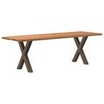 vidaXL Eettafel rechthoekig 240x80x74 cm massief eikenhout, Huis en Inrichting, Tafels | Eettafels, Verzenden, Nieuw