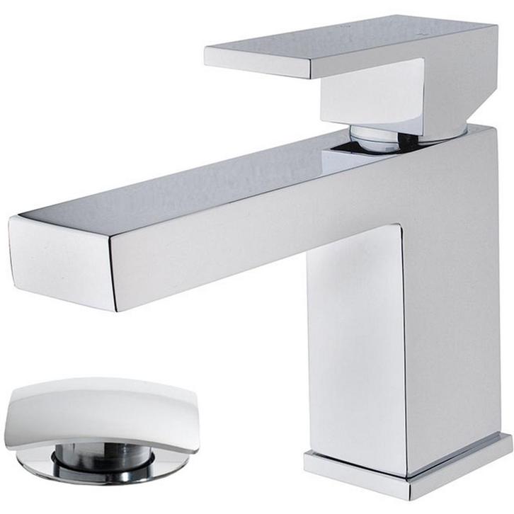 Xellanz Romo Eenhendel Wastafelkraan met Clickwaste - Chroom, Doe-het-zelf en Verbouw, Sanitair, Nieuw, Ophalen of Verzenden