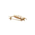 Gouden vintage broche met parel 14 krt, Sieraden, Tassen en Uiterlijk, Broches, Ophalen of Verzenden, Nieuw