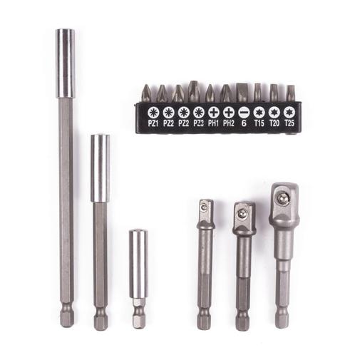 Benson Bit verlenger set - 60, 100 en 150 mm - 16 delig -..., Doe-het-zelf en Verbouw, Gereedschap | Boormachines, Nieuw, Ophalen of Verzenden