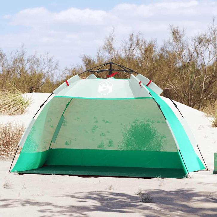 vidaXL strandtent 2-persoons waterdicht snelontgrendeling, Caravans en Kamperen, Tenten, Nieuw, tot en met 2, Verzenden