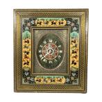 Klok - Perzische taferelen - hout, Antiek en Kunst