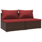 Tuinset Poly Rattan Bruin | Retourdeal | Tuinliefhebbers, Tuin en Terras, 4 zitplaatsen, Rotan, Nieuw, Ophalen of Verzenden
