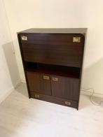 Kabinet - Secretariat met ingebouwd licht - Hout, Messing,, Antiek en Kunst