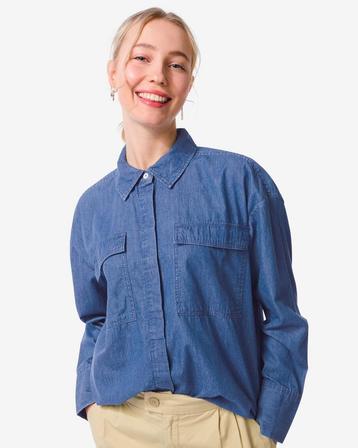 HEMA Damesblouse Kelsey middenblauw van €30 voor €21 sale beschikbaar voor biedingen