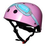 Kiddimoto Kinder Fietshelm Pink Goggle Medium (53 - 58 cm), Nieuw
