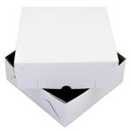 Taartdoos Zwanenhals 25x25x9cm. Wit 10st, Verzenden, Nieuw