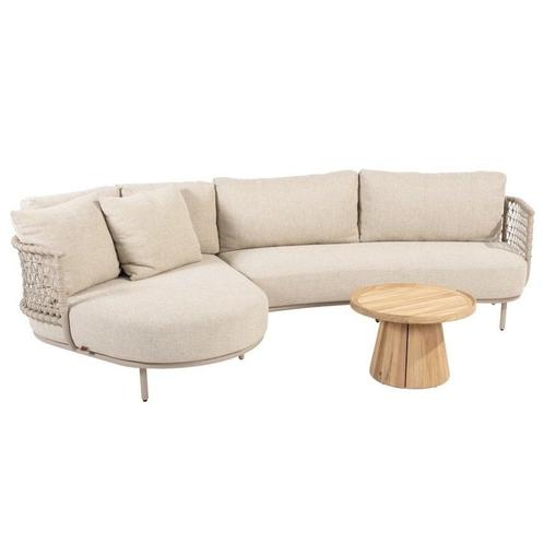 Sardinia chaise longue loungeset 3 delig aluminum latte, Tuin en Terras, Tuinsets en Loungesets, Nieuw, Ophalen of Verzenden