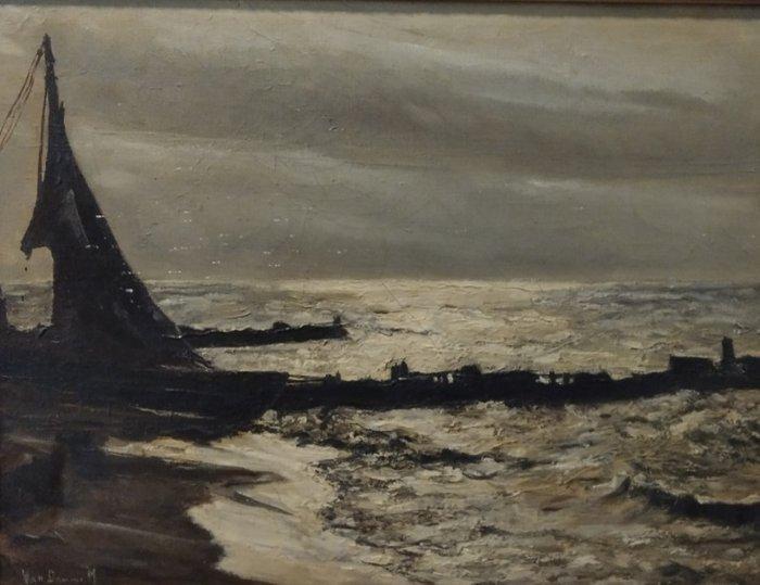 Van Damme. (XX) - Boten, Antiek en Kunst, Kunst | Schilderijen | Klassiek