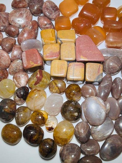 Zonnesteen - Gouden Genezer - Jaspis - Perzik Maansteen -, Verzamelen, Mineralen en Fossielen