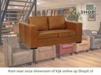 Leren bank Fine - 2 zits - Vintage Cognac (cognac) - Poten, Huis en Inrichting, Banken | Bankstellen, 150 tot 200 cm, Nieuw, Ophalen of Verzenden
