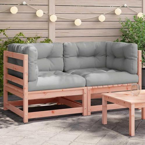 vidaXL Hoekbanken 2 st met kussens massief douglashout, Tuin en Terras, Tuinsets en Loungesets, Nieuw, Verzenden