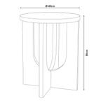 Bijzettafel Kysdajore rond 50x40 cm mosterdgeel [en.casa], Verzenden, Nieuw