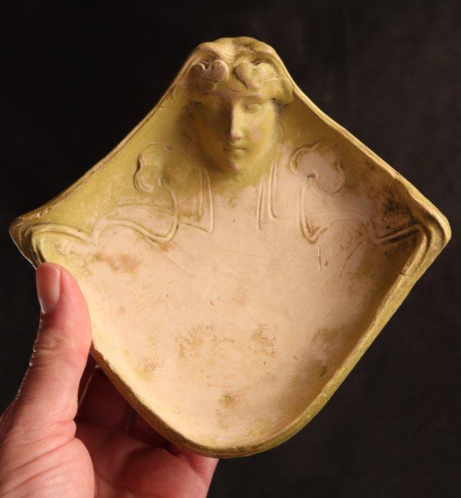 Art Nouveau vide-poche - Goldscheider - Schaal - Terracotta, Antiek en Kunst, Kunst | Designobjecten