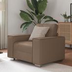 vidaXL Fauteuil 59 cm kunstleer cappuccinokleurig, Huis en Inrichting, Verzenden, Nieuw, Eenpersoons, Leer