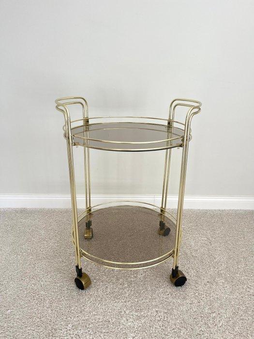 Serveerwagen - Metaal, Glas, Antiek en Kunst, Kunst | Designobjecten