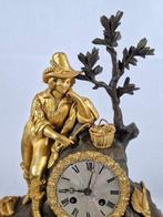 Figurale pendule - - Verguld brons - 1850-1900, Antiek en Kunst