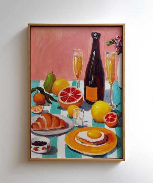 E. García - LA CENA XL (NO RESERVE), Antiek en Kunst, Kunst | Schilderijen | Modern