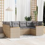 vidaXL 6-delige Loungeset met kussens poly rattan gemengd, Tuin en Terras, Tuinsets en Loungesets, Verzenden, Nieuw, Rotan, Loungeset